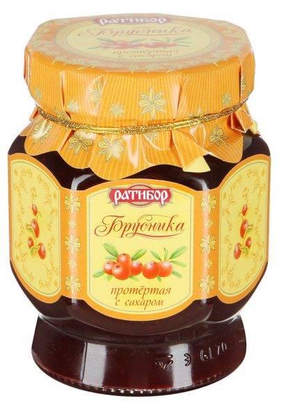 Брусника Ратибор протертая с сахаром