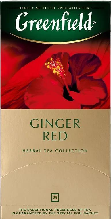 Чай Greenfield Ginger Red, фруктовый с добавками, 25 пакетиков, 50 гр., картон