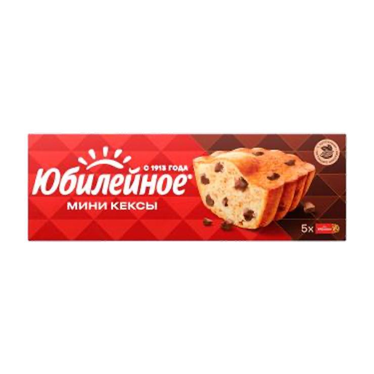 Мини-кексы Юбилейное оригинальный вкус с кусочками молочного шоколада 140 гр., картон