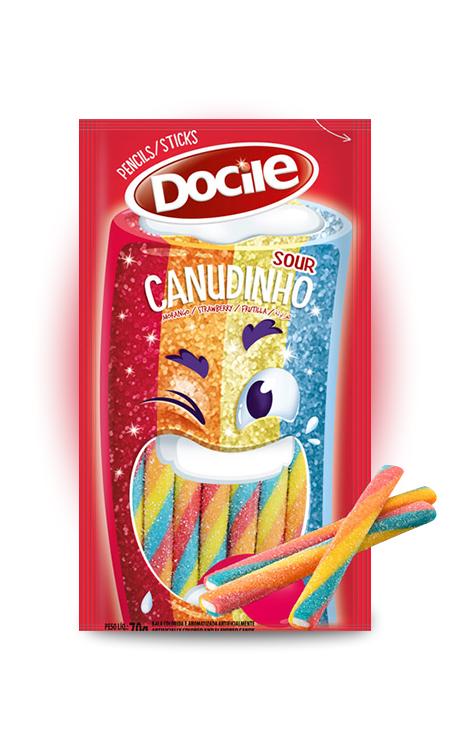Жевательный мармелад Docile Sour strawberry colored pencil 70 гр., сашет