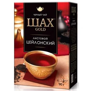 Чай Шах Gold, Цейлонский черный крупнолистовой, 100 гр., картон