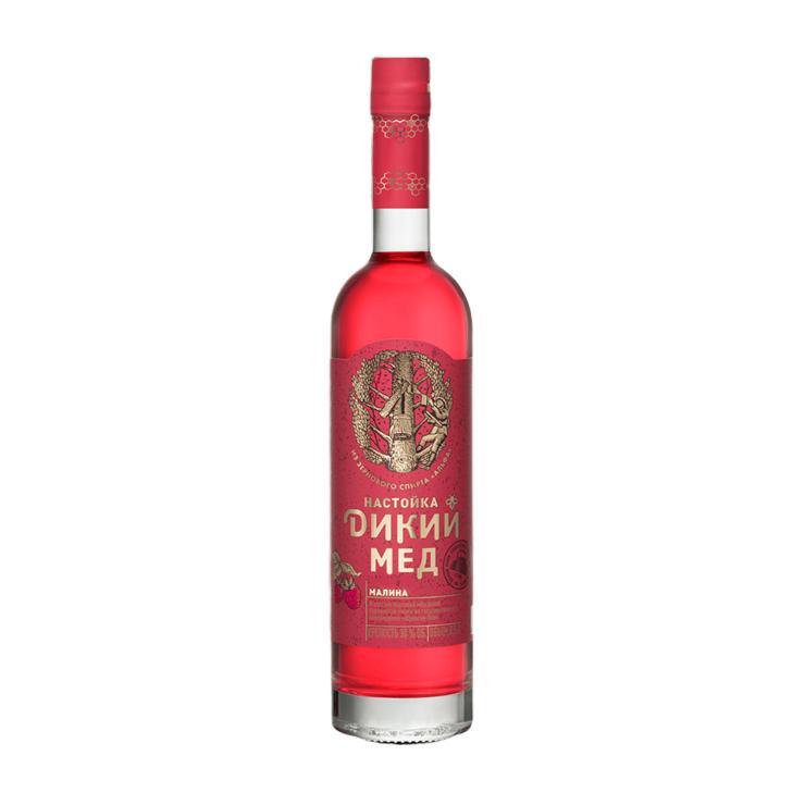 Спиртной напиток настойка Дикий мёд со вкусом малны полусладкая 30% Россия 500 мл., стекло