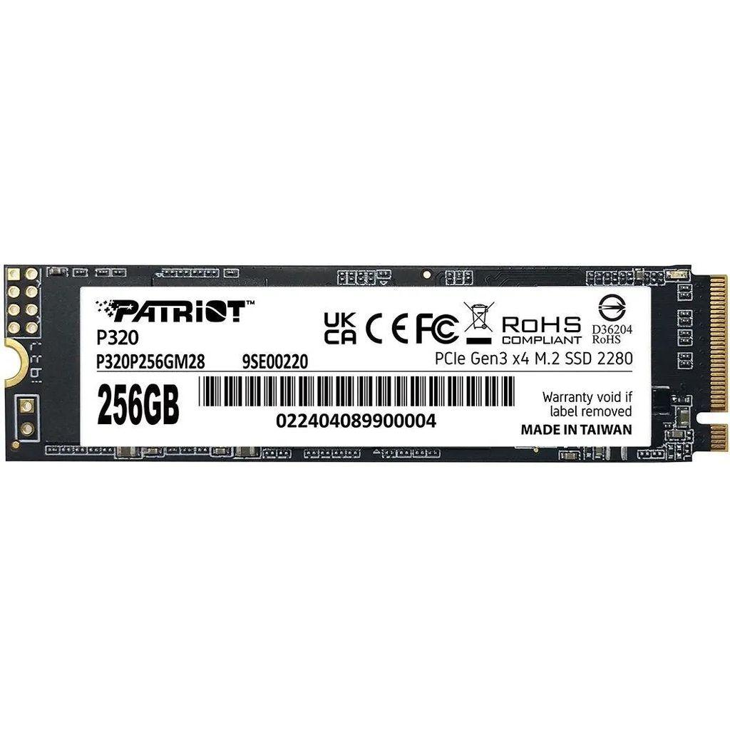 256ГБ SSD накопитель Patriot P320 P320P256GM28 M.2 2280, PCIe 3.0 x4, NVMe, M.2