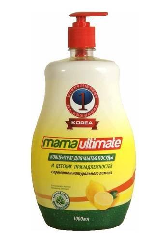 Гель для мытья посуды и детских принадлежностей Mama Ultimate С ароматом натурального лимона,1 л.,