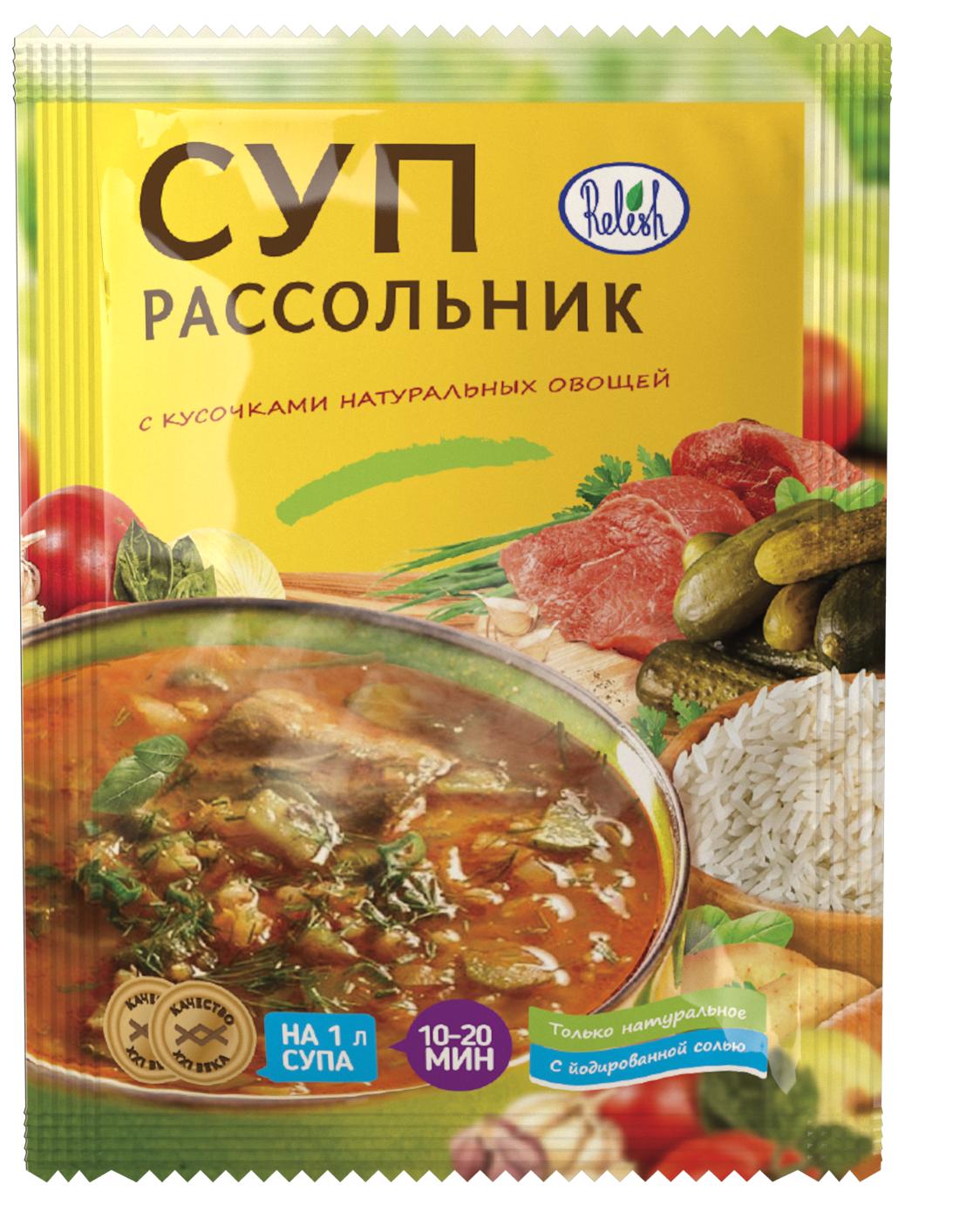 Суп Relish рассольник из сухой смеси 60 гр., саше