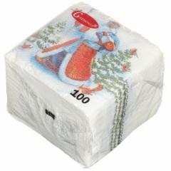 Салфетки с рисунком 100 шт., Гармония цвета, пластиковый пакет