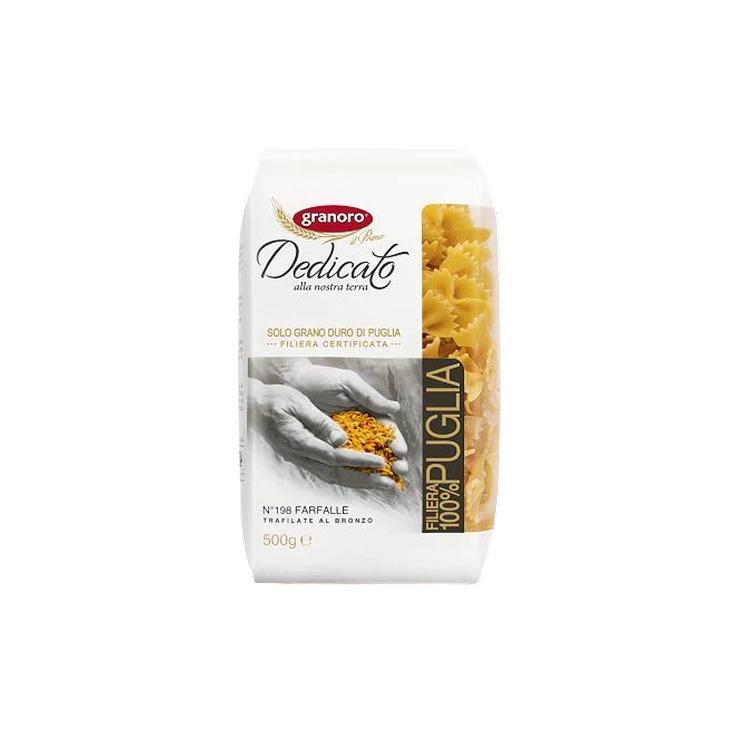 Макароны GranOro dedicato farfalle №198 500 гр., флоу-пак
