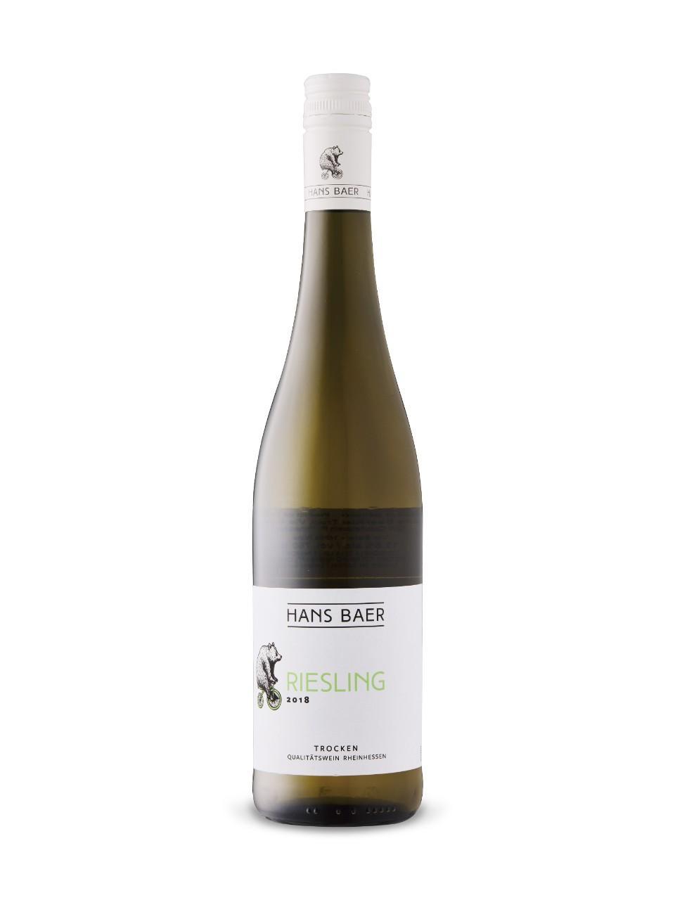 Вино Hans Baer Riesling белое безалкогольное 750 мл., стекло