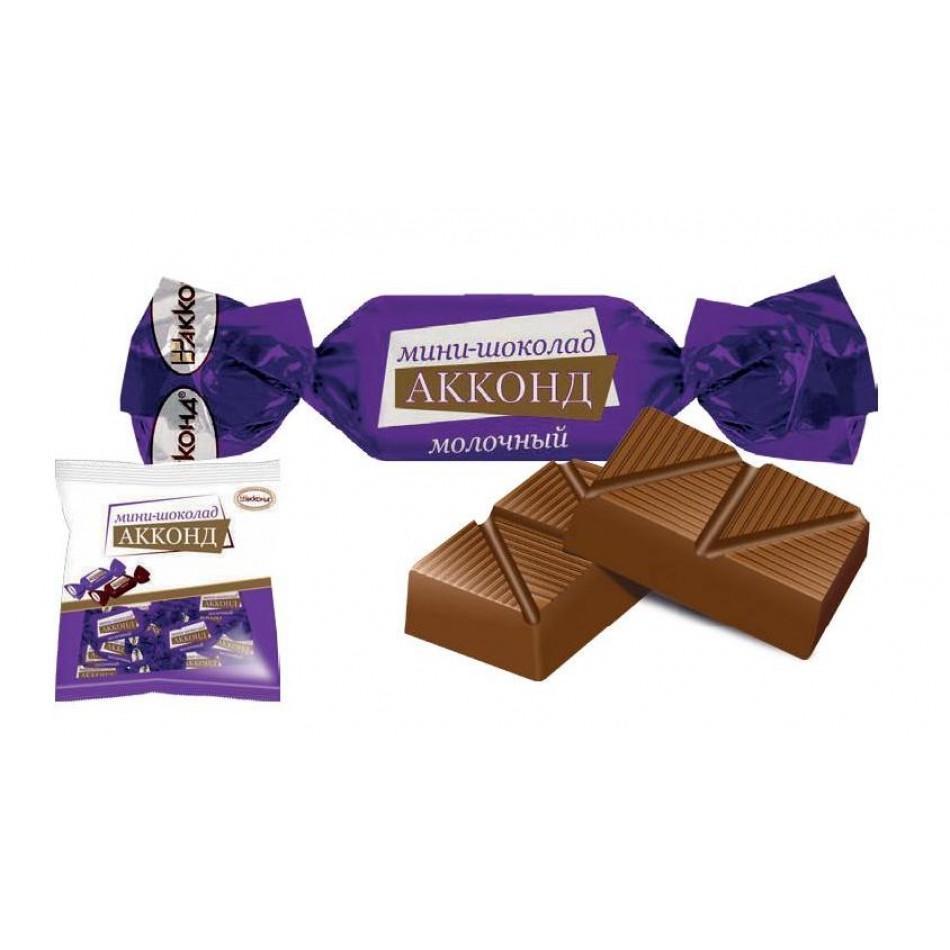 Шоколад Акконд молочный мини шоколад, 3 кг., картон