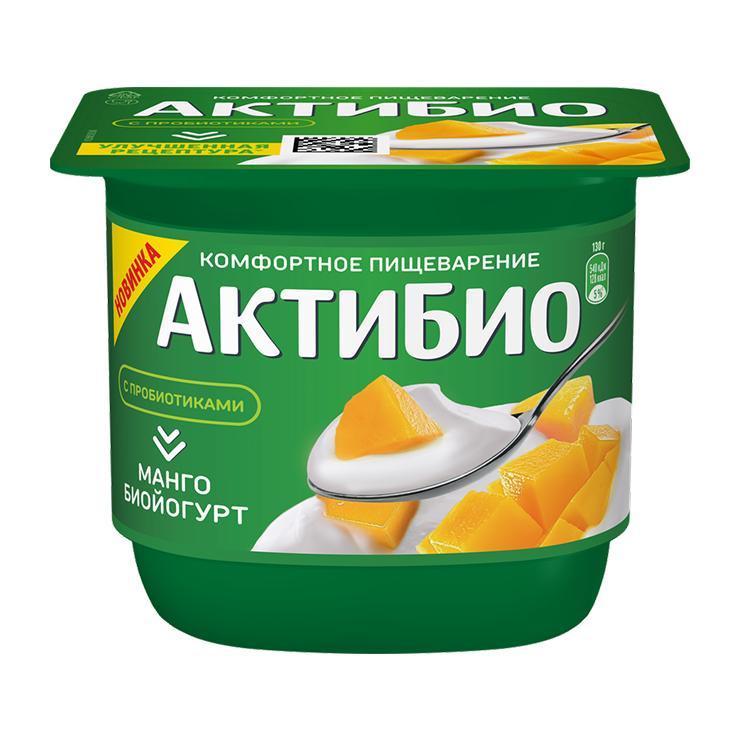 Биойогурт Актибио манго 3% 130 гр., стакан