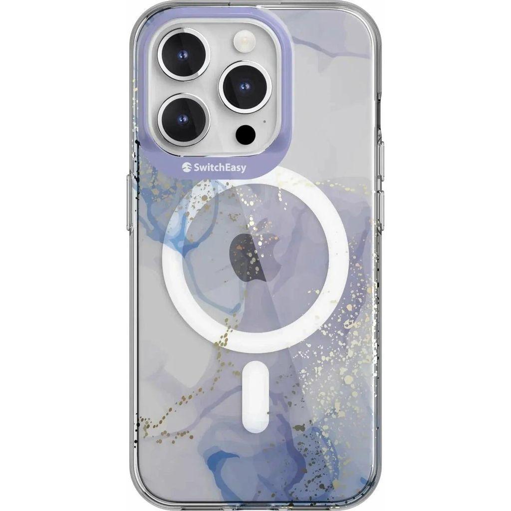 Чехол (клип-кейс) SWITCHEASY Artist M, для Apple iPhone 15 Pro, противоударный, прозрачный/фиолетовый [sph56p020ve23]