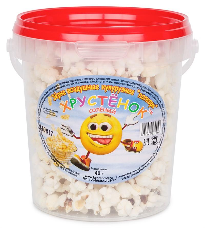 Попкорн Соленый, Хрустенок, 40 гр, ПЭТ