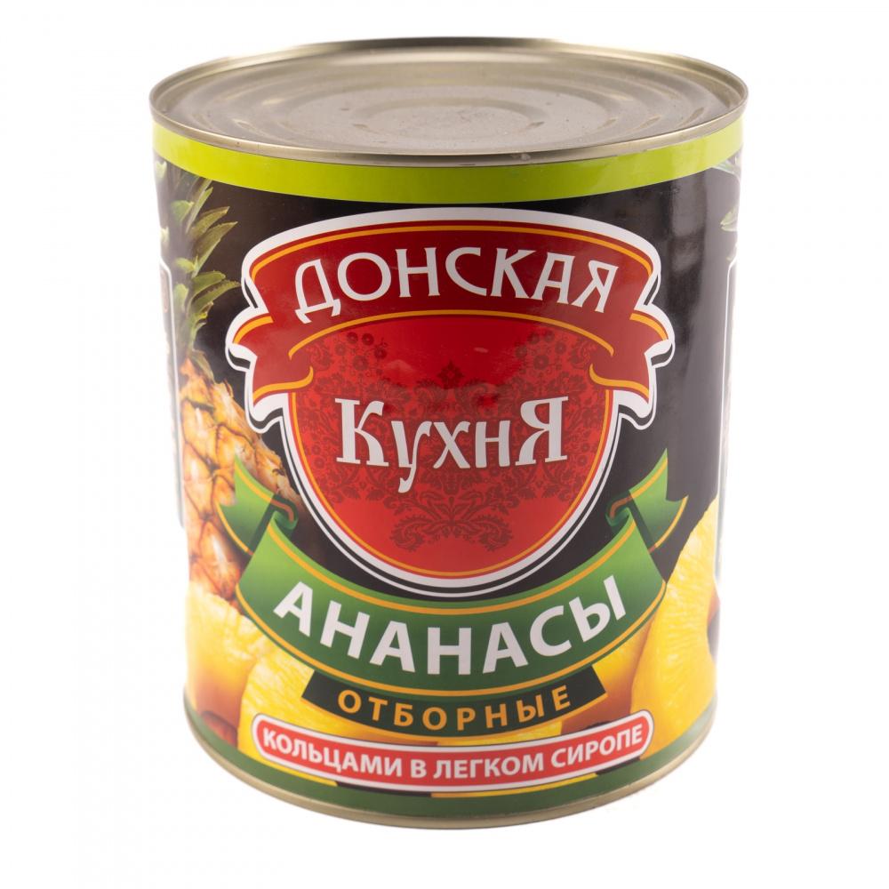 Ананасы в сиропе колечки 3100мл 1/6шт