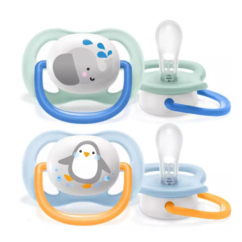 Пустышка Philips Avent Lime Слон Пинг 0-6мес для мальчиков 2 шт., блистер