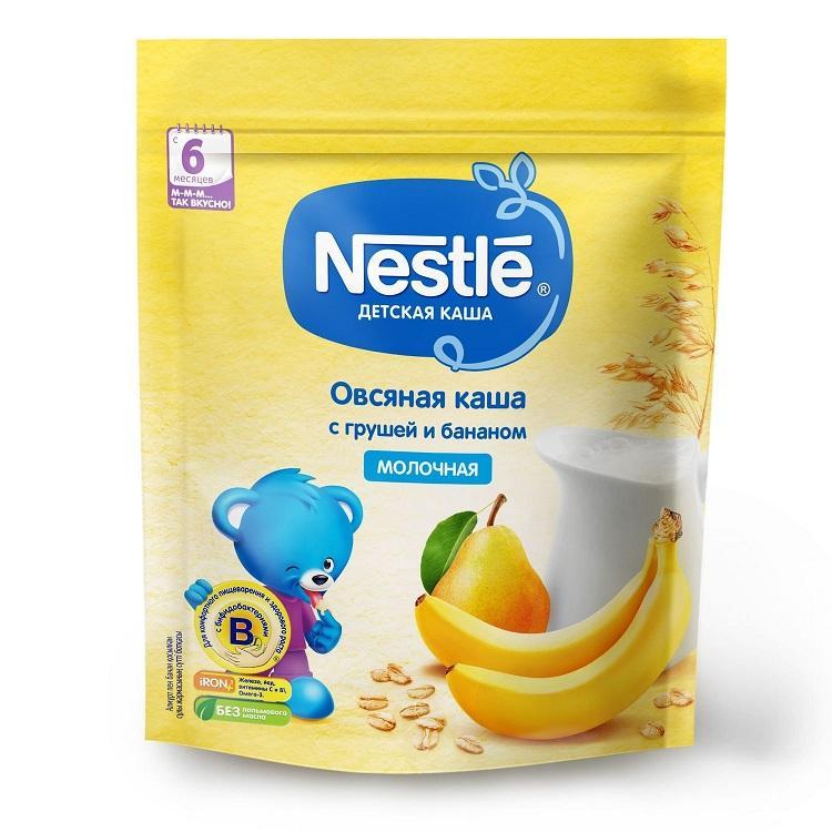 Каша Nestle молочная овсяная груша и банан 220 гр., дой-пак