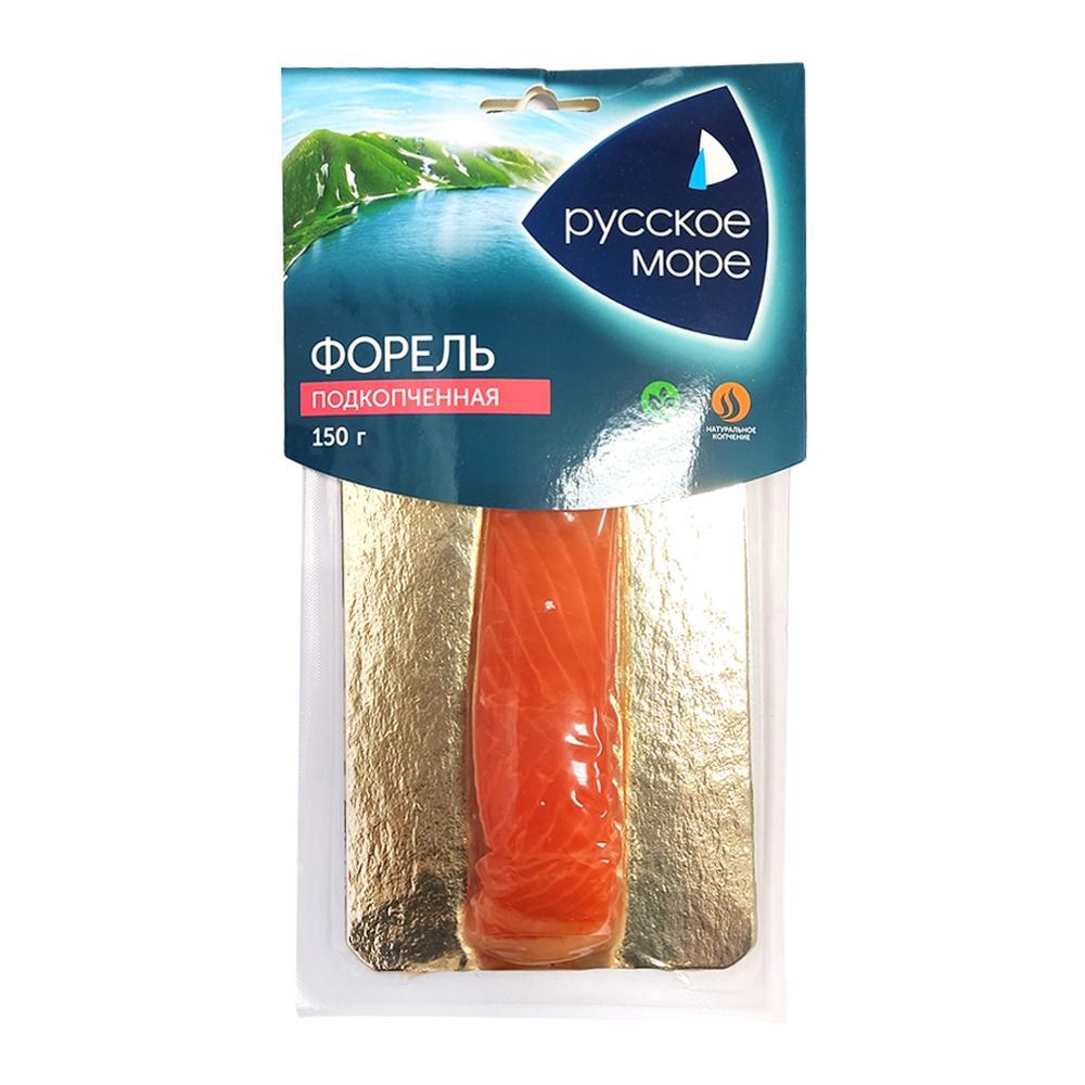 Форель Русское море радужная филе кусок подкопченая 150 гр., вакуум