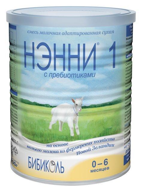 Молочная смесь Нэнни 1 с пребиотиками на основе козьего молока с 0 до 6 месяцев