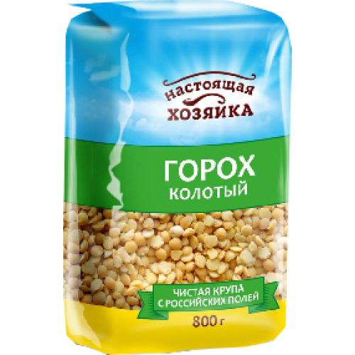 Горох Колотый, Настоящая хозяйка,800 гр., флоу-пак