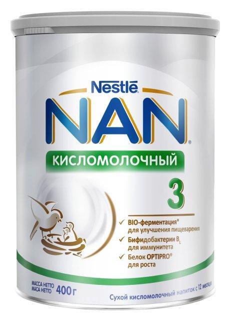 Смесь кисломолочная 3, NAN, 400 гр., ж/б