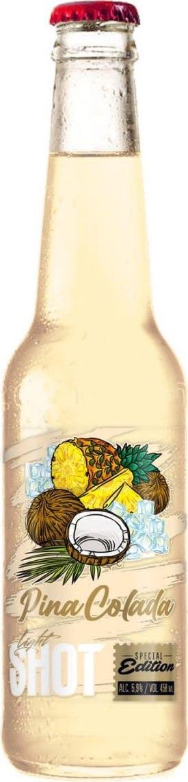 Медовуха Light Shot Pina Colada непастеризованная нефильтрованная осветленная 5,9% 450 мл., стекло