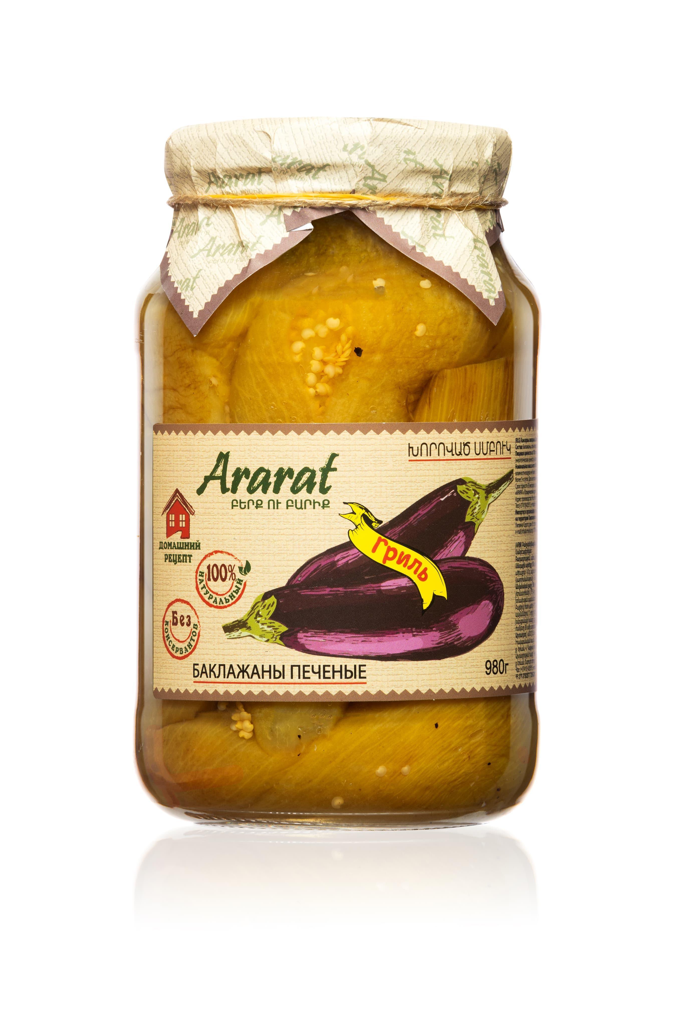 Баклажаны Арарат запеченные, 980 гр, стекло