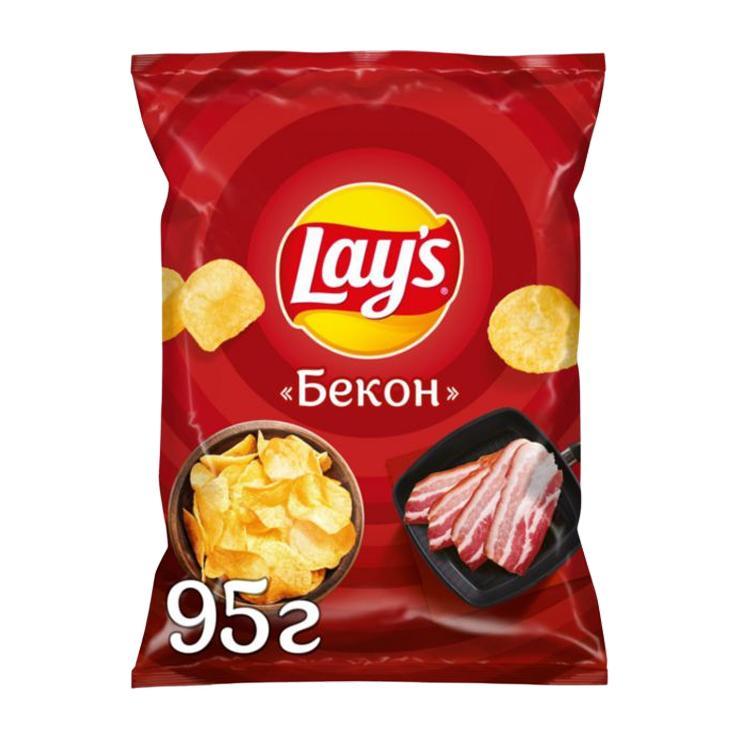 Чипсы Lay's бекон 95 гр., флоу-пак