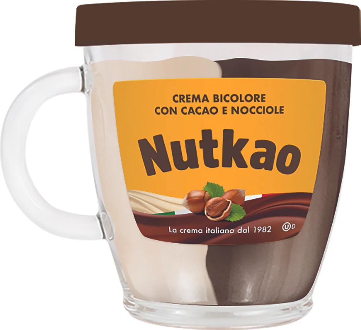Шоколадно-молочная паста с лесным орехом (Кружка), Nutcao, 330 гр., стекло