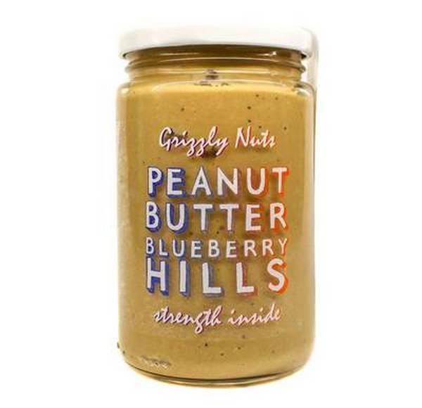 Арахисовая паста чернично-медовая Blueberry Hills, Grizzly Nuts , 370 г., стекло