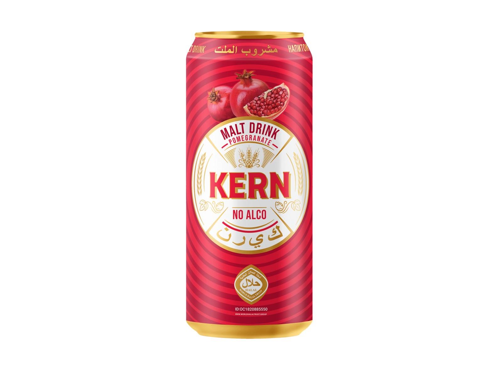 Напиток пивной безалкогольный Kern POMEGRAN Гранат солодовый 450 мл., ж/б