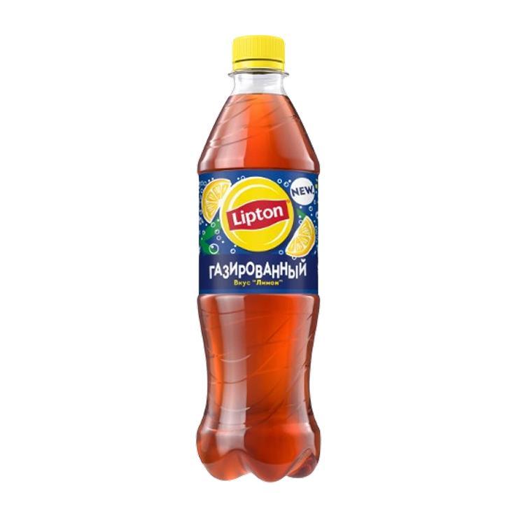Чай холодный Lipton лимон газированный 500 мл., ПЭТ
