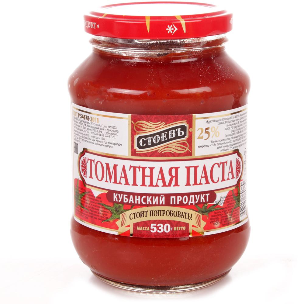 Томатная паста Стоевь 530 гр., стекло