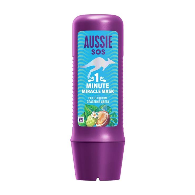 AUSSIE Маска SOS 1 Minute Miracle Все в одном Cпасение цвета 225мл
