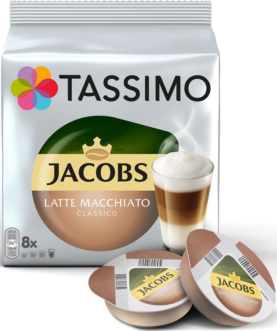 Кофе в капсулах Tassimo Monarch Латте Макиато 8 шт. 264 гр., флоу-пак