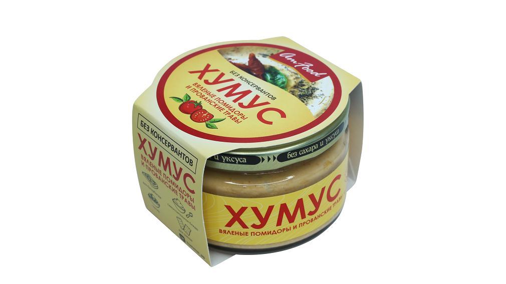 Закуска Amfood хумус вяленые помидоры и прованские травы Без консервантов 200 гр., стекло
