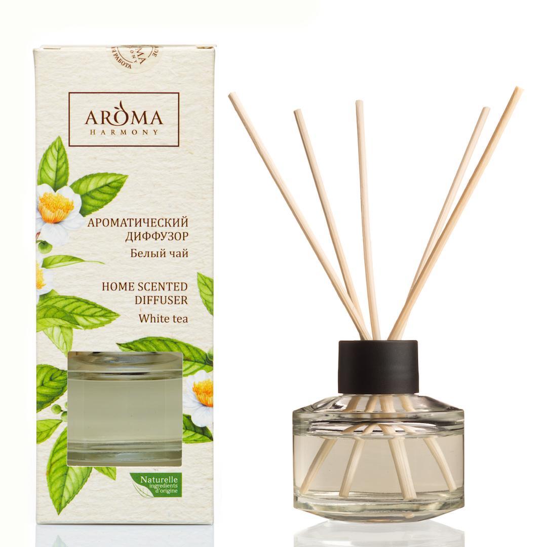 Диффузор ароматический Белый чай, Aroma Harmony, 50 мл., картонная коробка