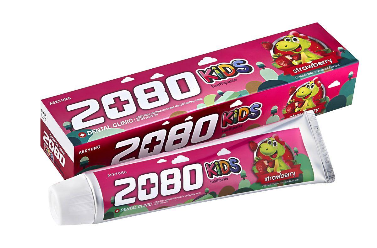 Зубная паста Aekyung DC 2080 Детская клубника 80 гр., картон