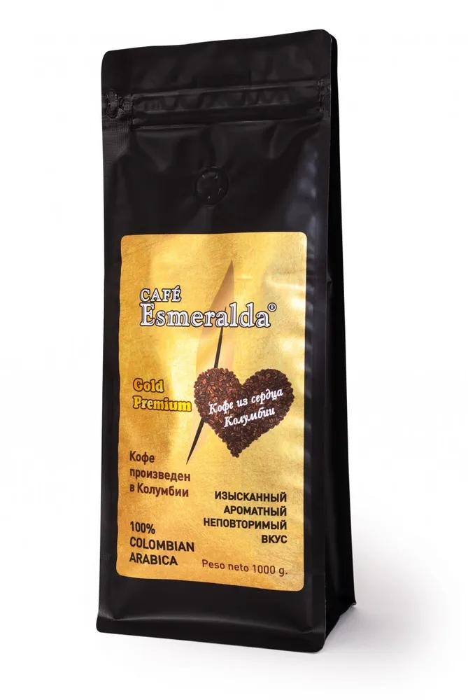 Кофе Cafe Esmeralda gold premium в зернах, 1 кг., дой-пак