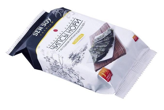 Чипсы Нори из морской капусты Сэн Сой "Original" (4,5гр/уп)