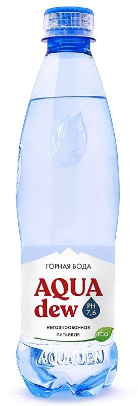 Вода негазированная Aqua Dew минеральная природная 500 мл., ПЭТ