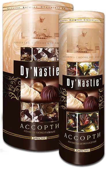 Конфеты Dy'Nastie шоколадные Ассорти с кремовыми начинками, 260 гр., картон