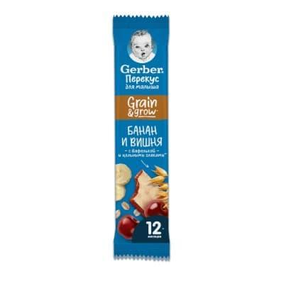 Батончик Gerber банан вишня 25 гр., флоу-пак