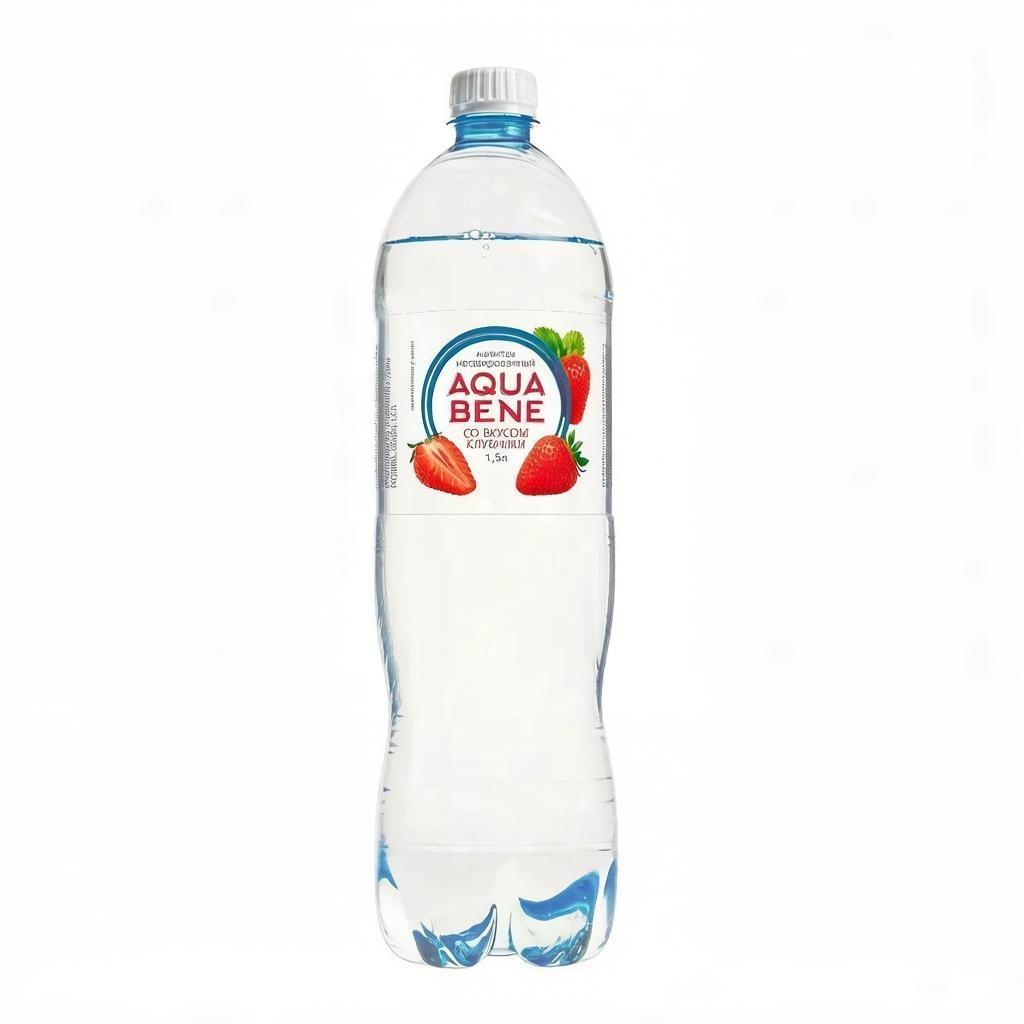 Вода газированная Aqua Bene питьевая клубника 1,5 л., ПЭТ