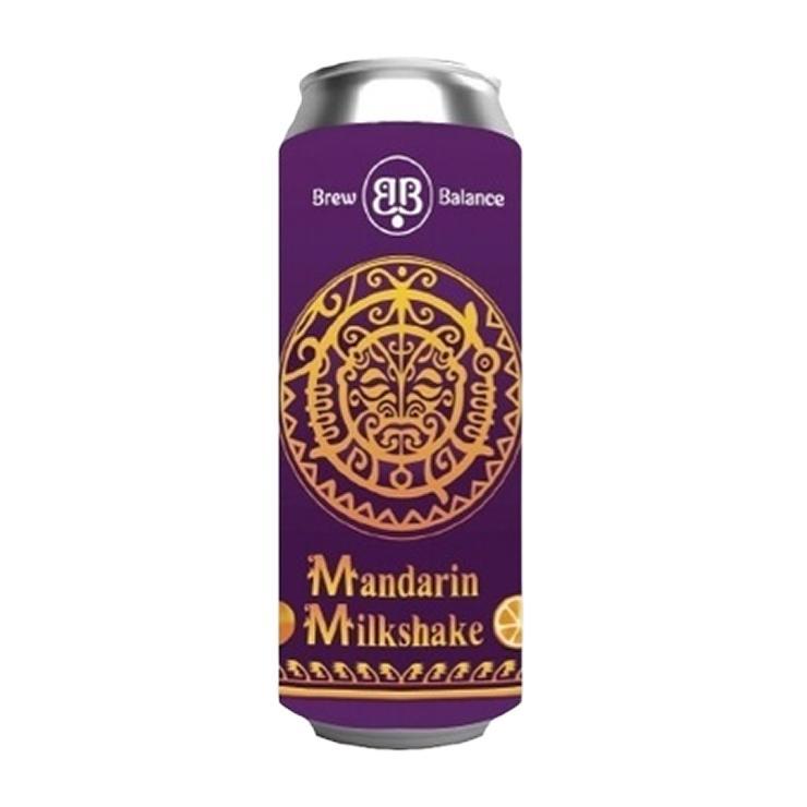 Пиво Brew Balance Милкшейк Мандарин Девочка ипа светлое нефильтрованное непастеризованное 6% 450 мл., ж/б