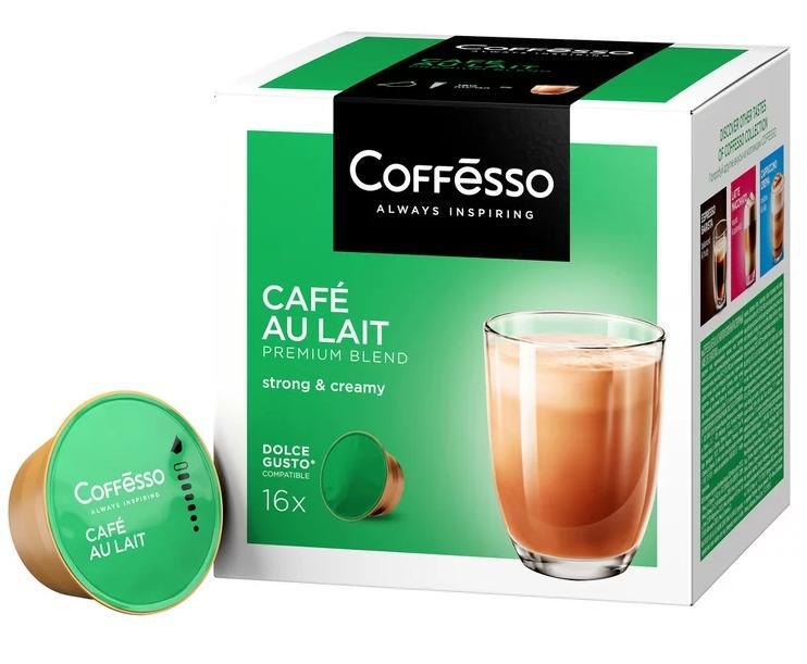 Кофе Coffesso Cafe Au Lait в капсулах для Dolce Gusto 16 шт. 160 гр., картон