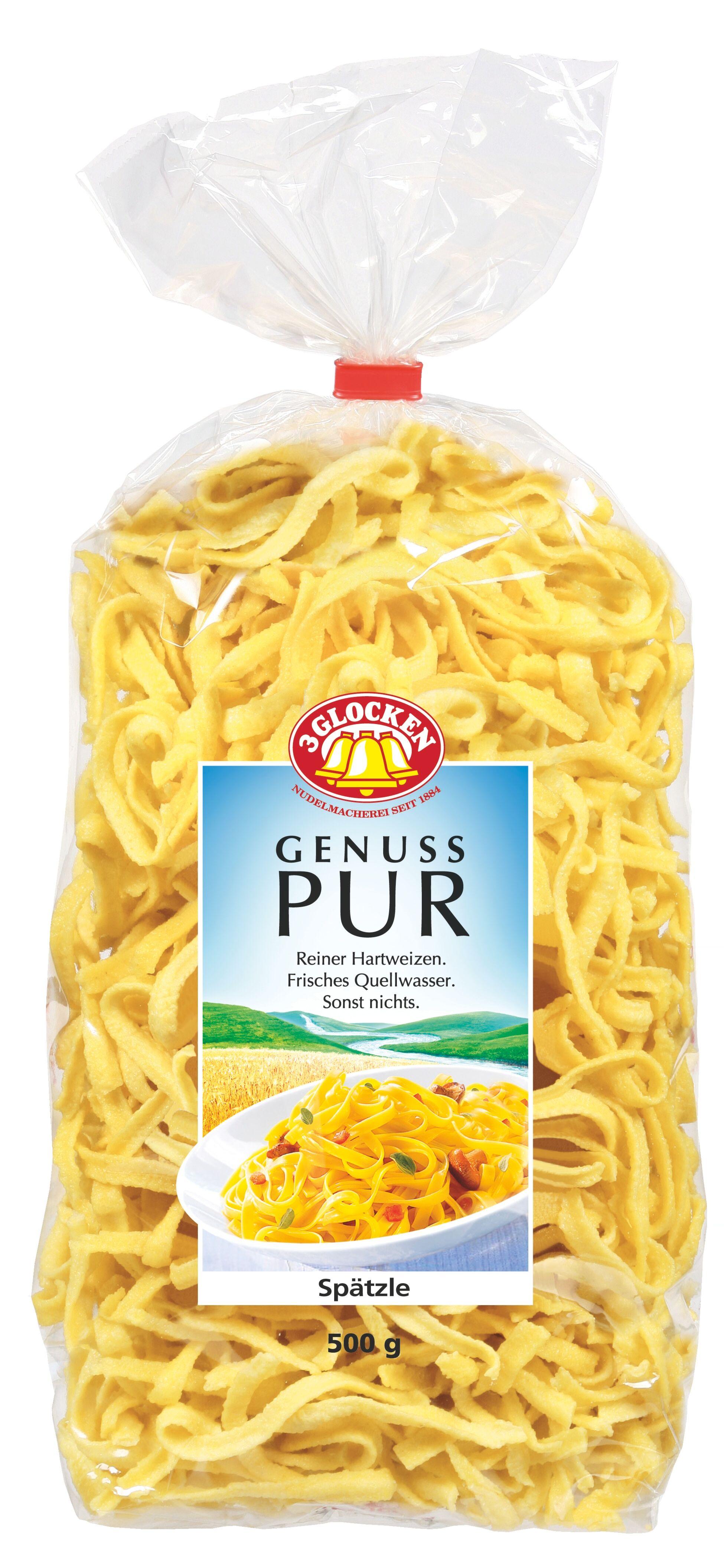 Макаронные изделия 3 Glocken Genuss Pur Spatzle, 500 гр., пластиковый пакет
