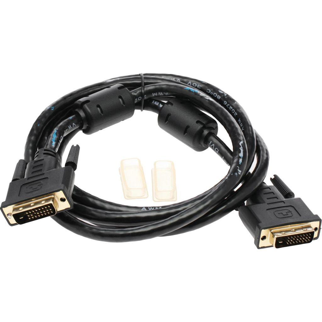 Кабель Buro DVI-D (m) - DVI-D (m), GOLD , ферритовый фильтр , 1.8м