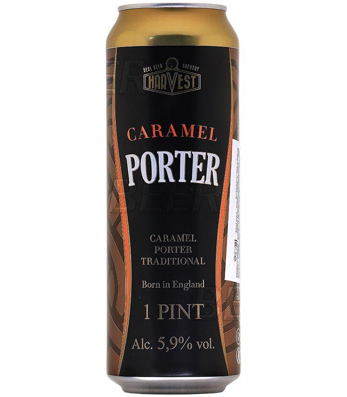 Пиво Harvest Caramel Porter темное фильтрованное пастеризованное 5,9% 568 мл., ж/б