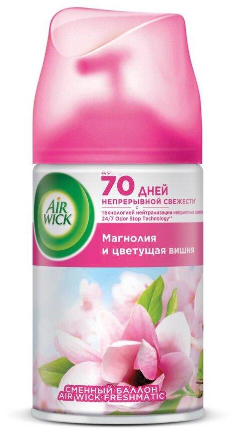Сменный баллон Air Wick розовая Магнолия и Цветущая Вишня 250 мл.