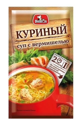 Суп Preston куриный с вермишелью 16 гр., саше