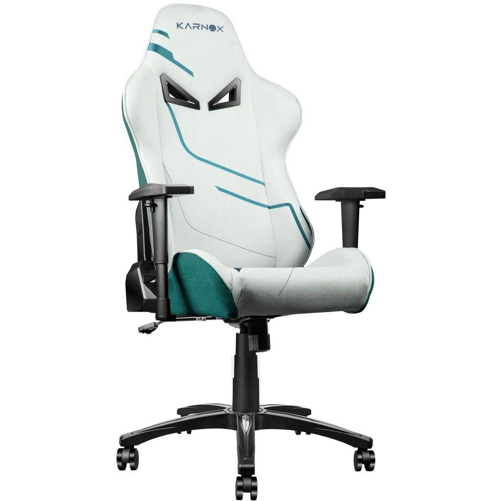 Кресло игровое KARNOX Hero Genie Edition, ткань, до 90кг, топ-ган, регулируемые 1D подлокотники, зеленый